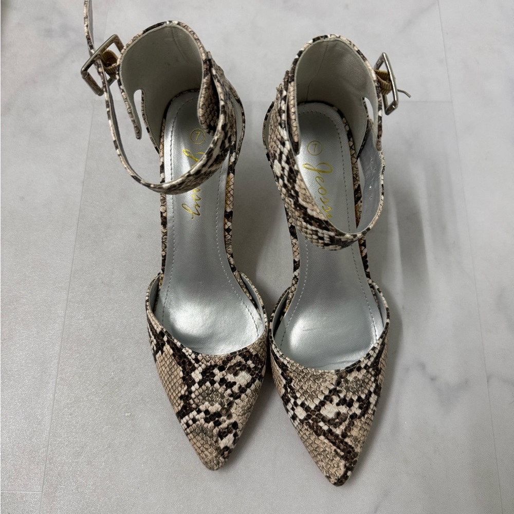 Jeossy Milan Women’s Animal Print Sandal Heels